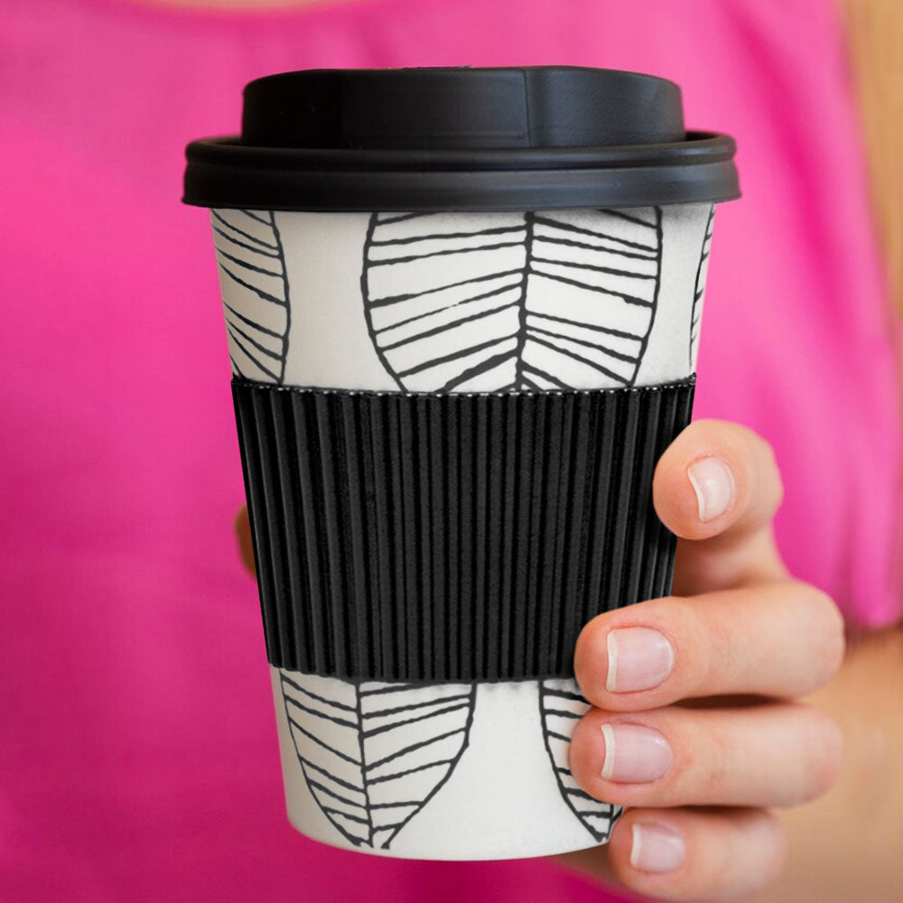Umweltfreundliche Kaffeetasse aus Bambus mit Silikondeckel und Hitzegriff – 425 ml