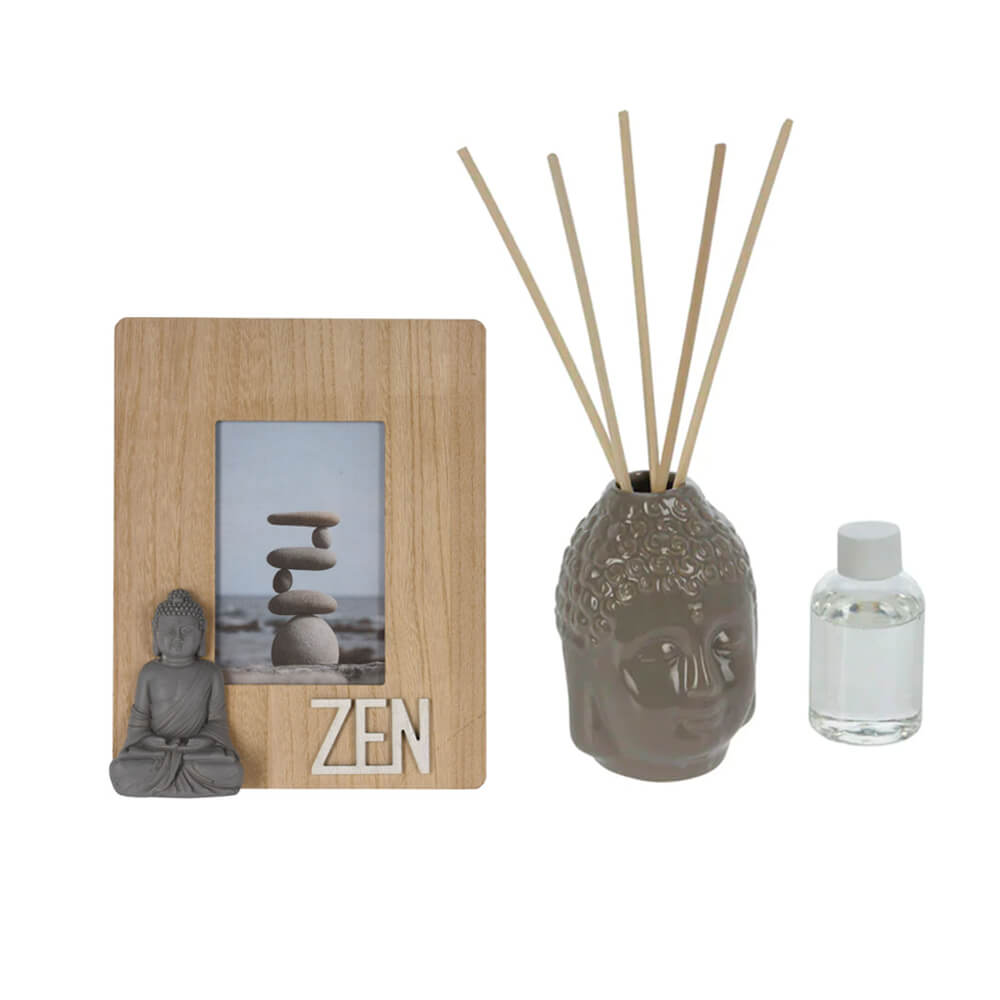 Zen Zone - Set de difusor y marco de fotos de Buda