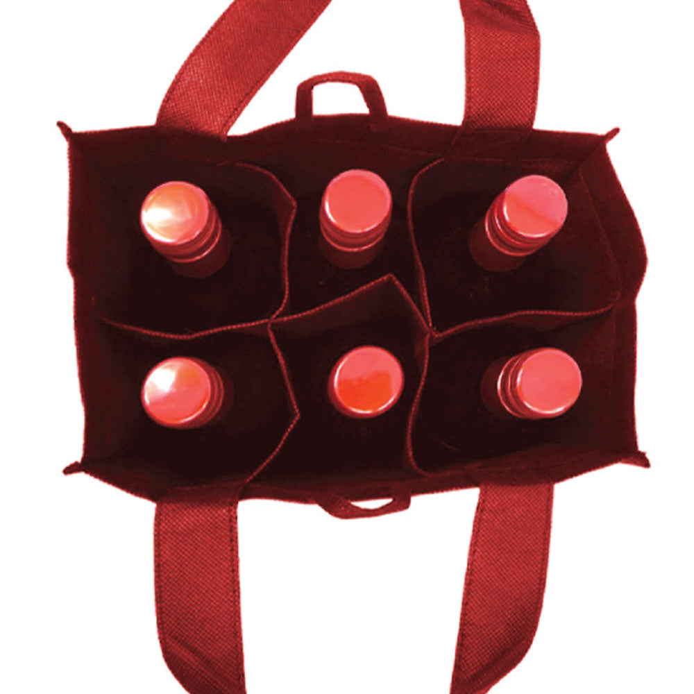 Bolsa de vino reutilizable grande de marca - Porta 6 vinos