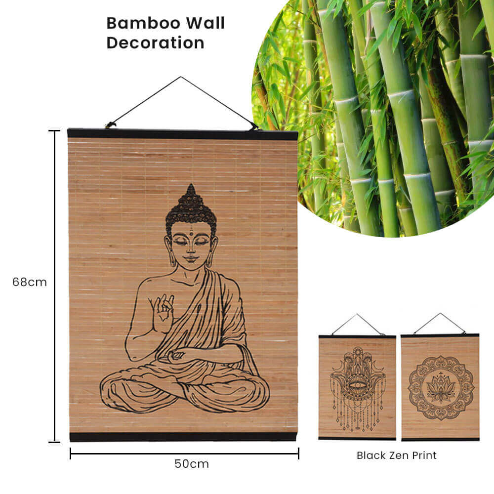 Hängende Wanddekoration aus natürlichem Bambus