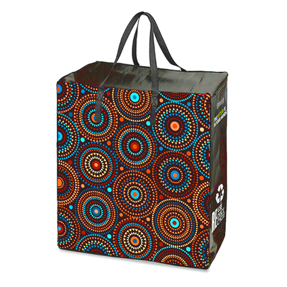 Shopper Bag Bolsa Taxi Laminada Reutilizable con Cremallera - Diseño Mandala