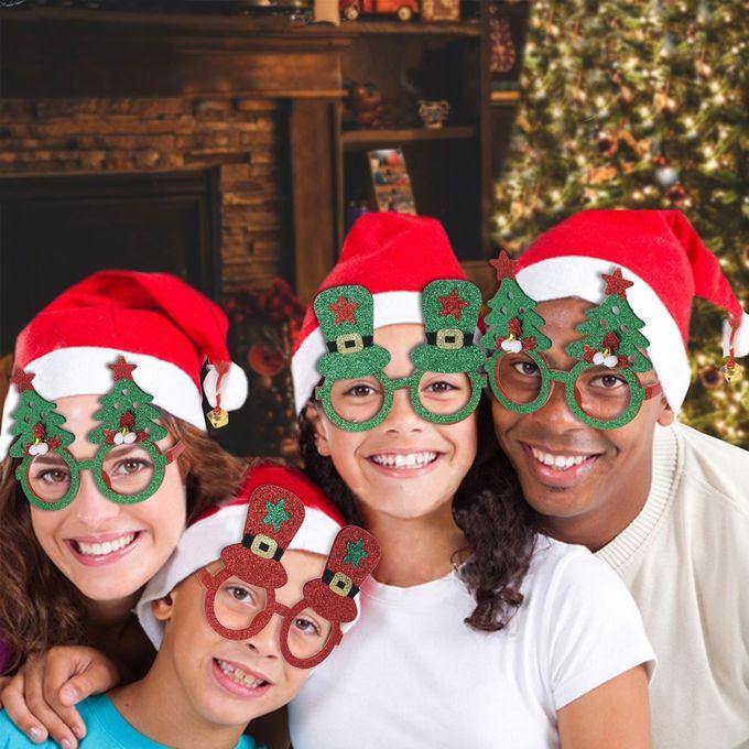 Montura de gafas ecológicas navideñas, juego de 2