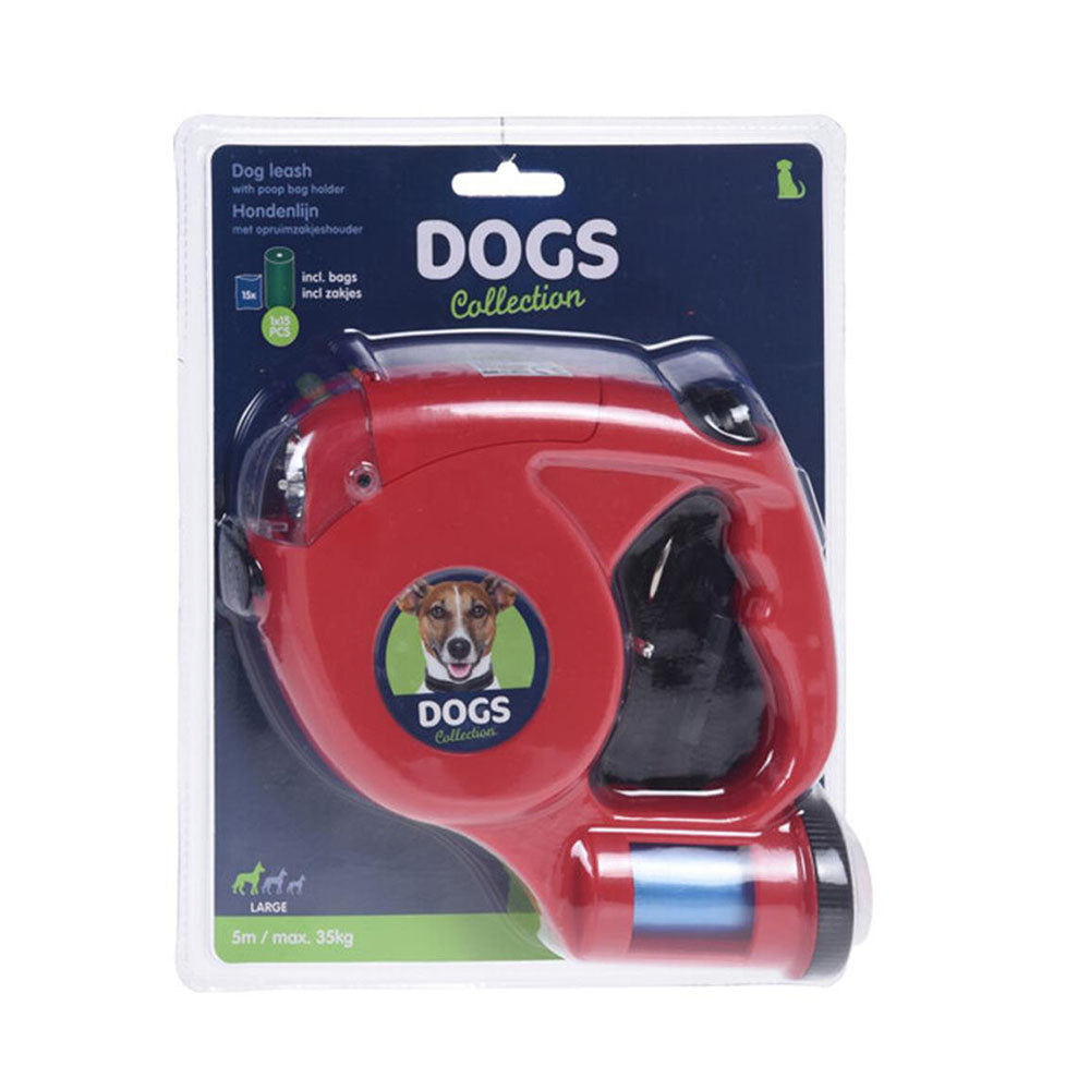 Hundeleine mit LED-Taschenlampe und Hundetaschenhalter – 5 Meter
