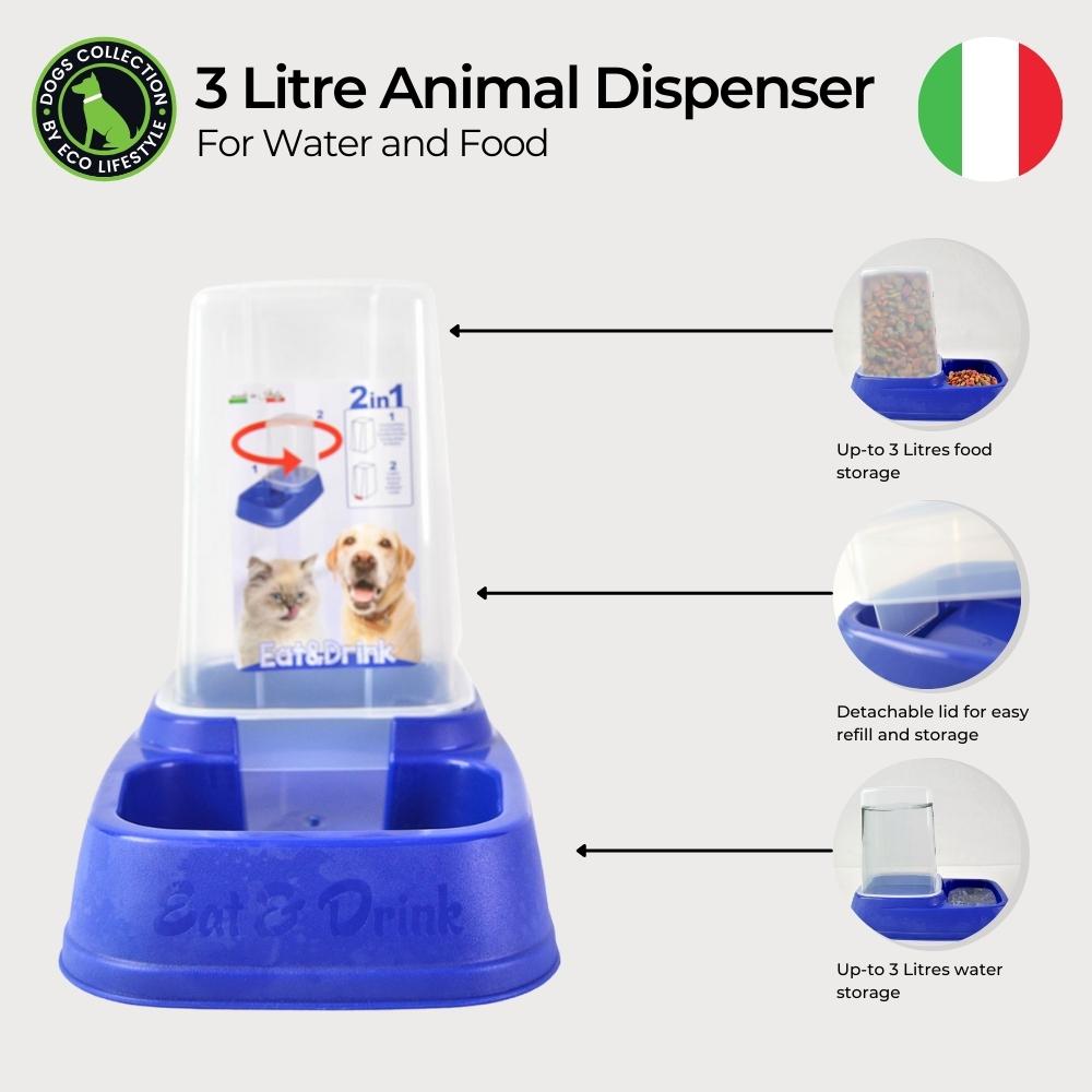 Dispensador de animales para agua o comida - 3 litros 