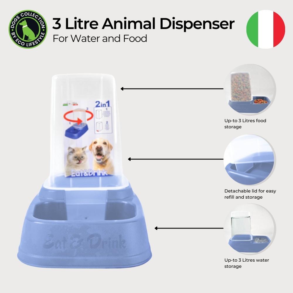 Dispensador de animales para agua o comida - 3 litros 