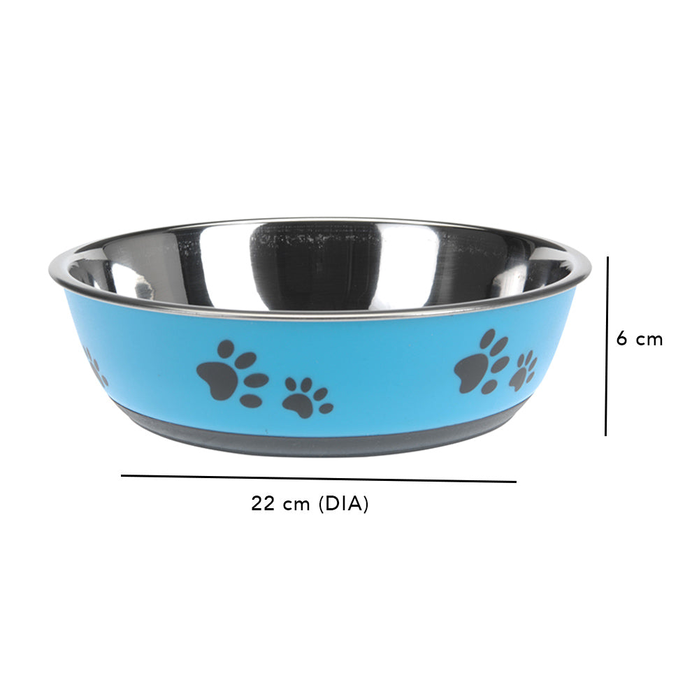 Hundenapf mit rutschfester Gummibasis – Edelstahl – 22 cm