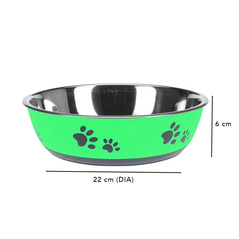 Hundenapf mit rutschfester Gummibasis – Edelstahl – 22 cm
