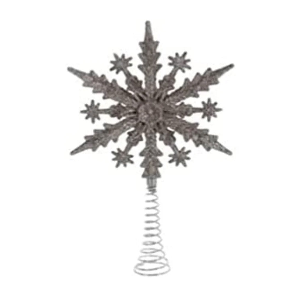 Weihnachtsbaumspitze - Stern und Schneeflocke