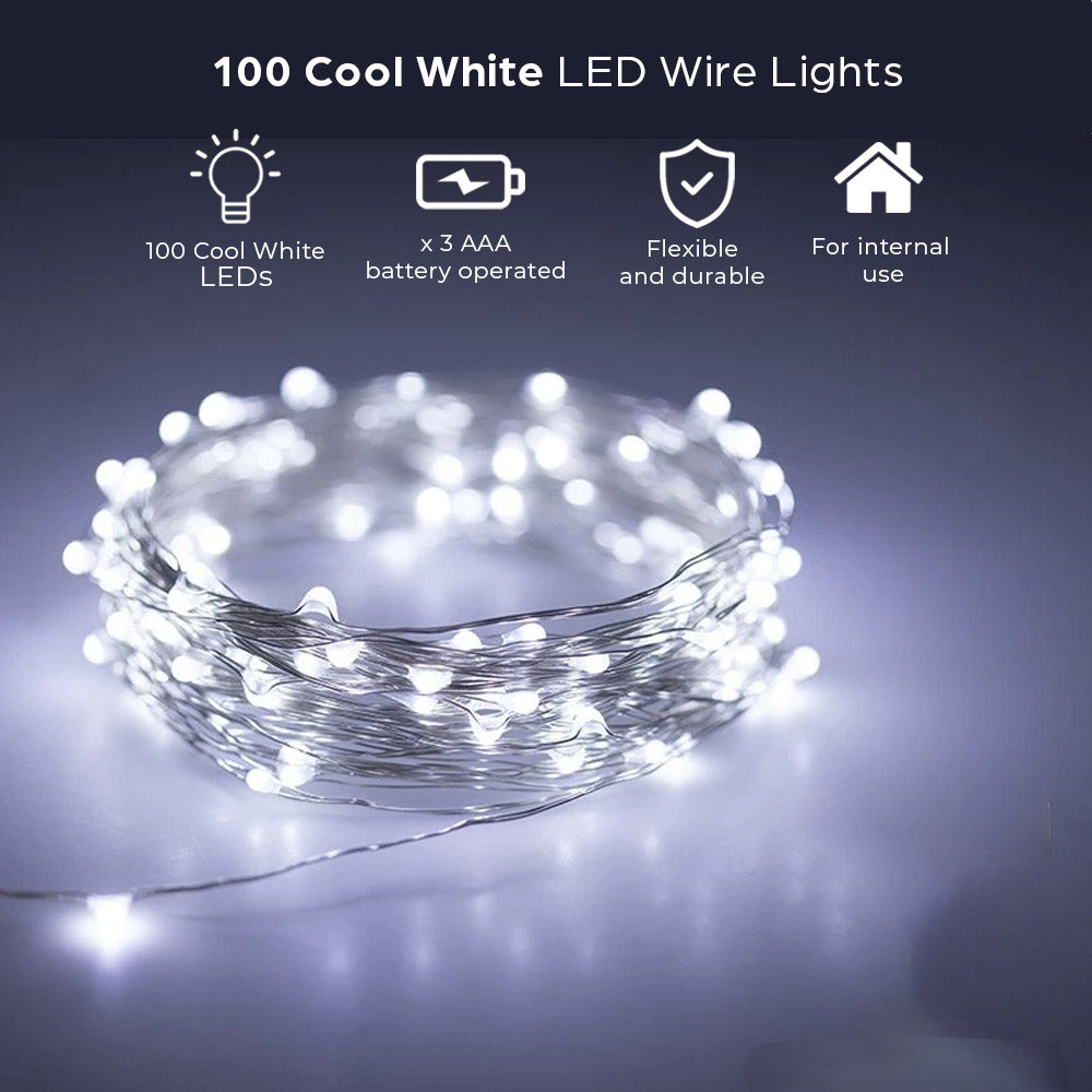 LED-Leuchten – 100 weiße Kugeln