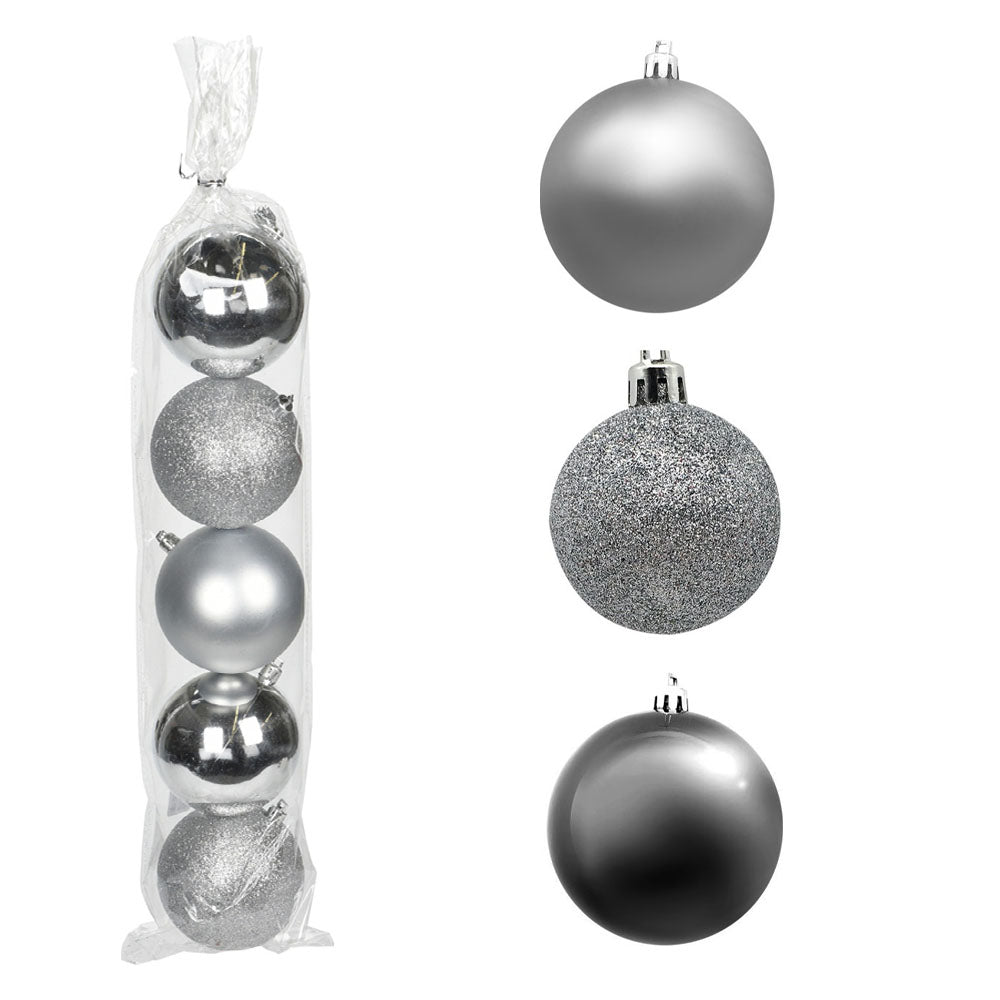 Silberne Weihnachtskugel – 3 verschiedene Designs