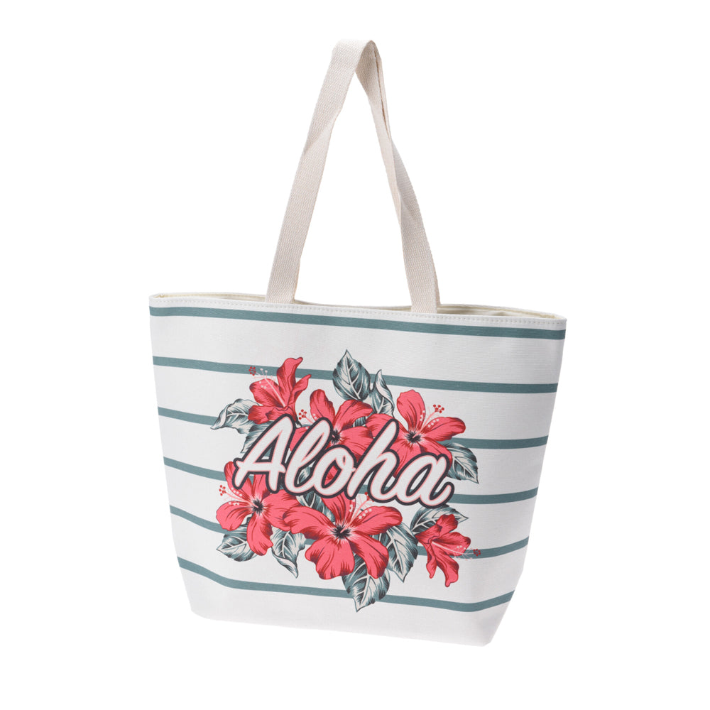 Bolso de Playa con Estampado Aloha y Diseño Floral